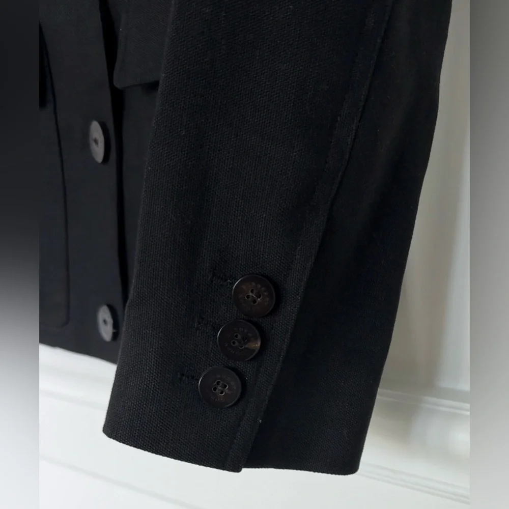 Burberry London Black Silk Cotton Weave Jacket • 4 - Picture 10 of 15